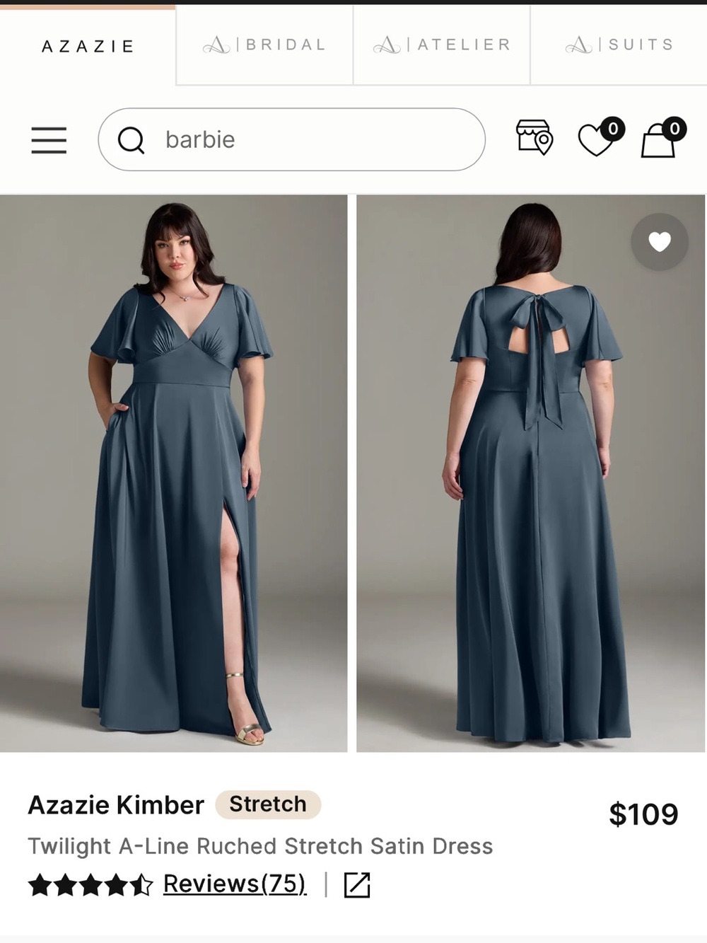 Azazie Kimber Maxi Dress in Twilight Blue